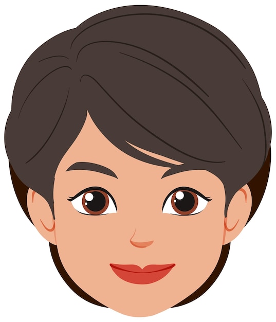 Vector Gratis ilustrasi avatar wanita tersenyum