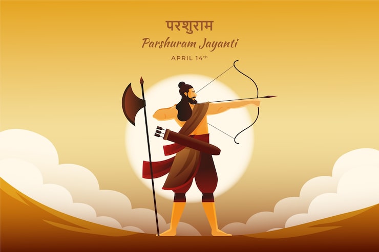 Vector Gratis ilustrasi gradien parshuram jayanti
