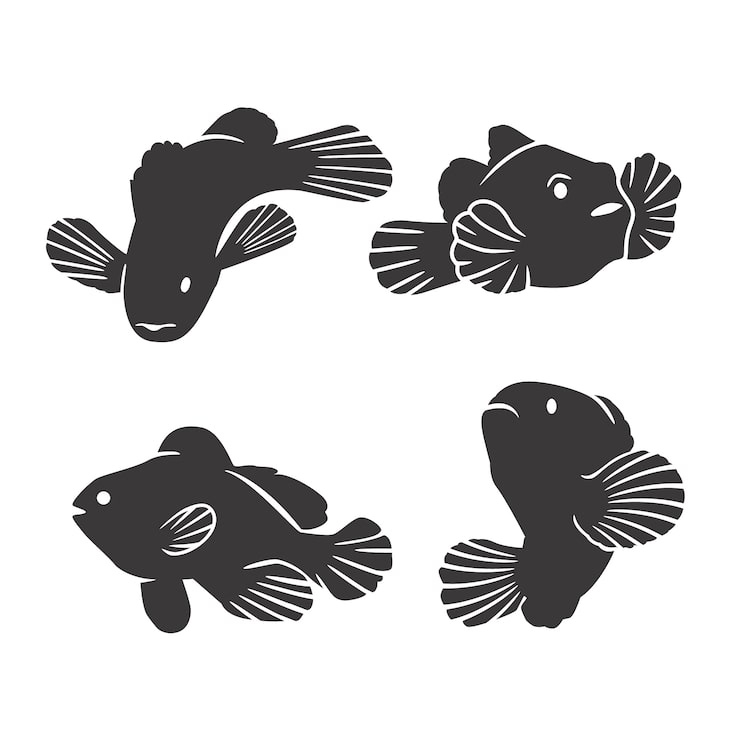 Vector Gratis ilustrasi siluet hewan digambar tangan