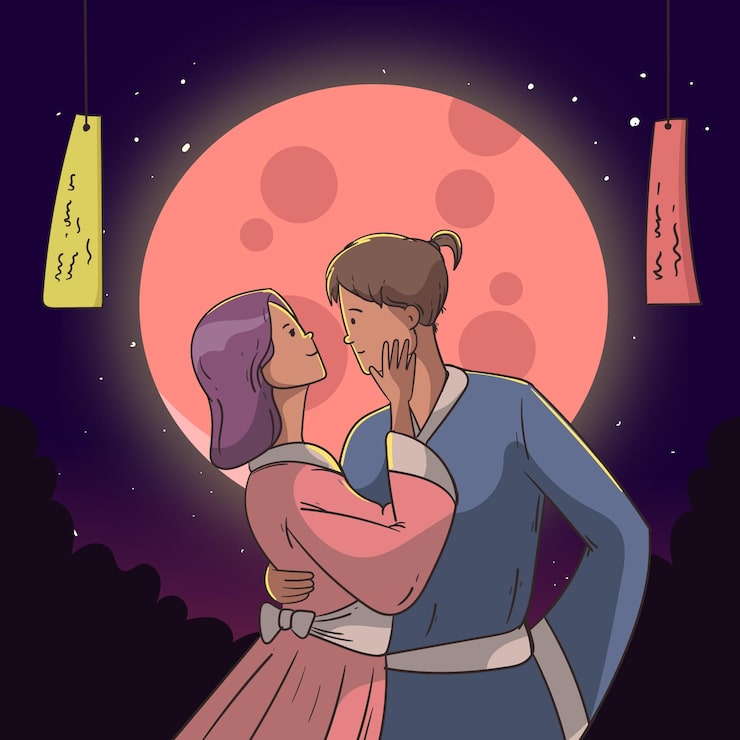 Vector Gratis ilustrasi tanabata yang digambar tangan