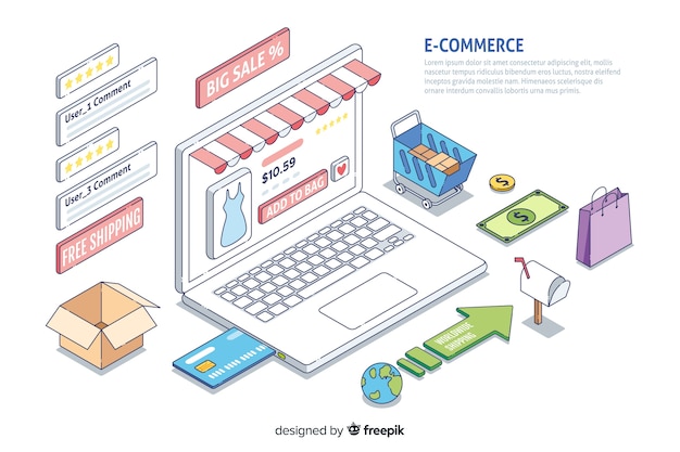 Vector Gratis infografis e-commerce