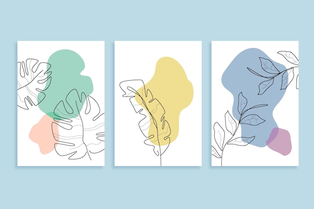 Vector Gratis koleksi sampul digambar tangan minimalis