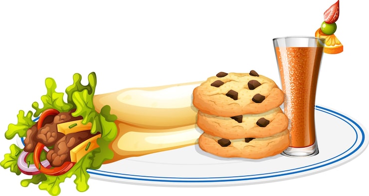 Vector Gratis konsep makanan sehat yang lezat