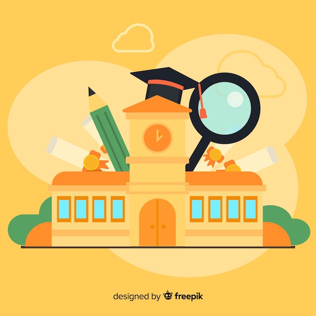 Vector Gratis konsep universitas datar