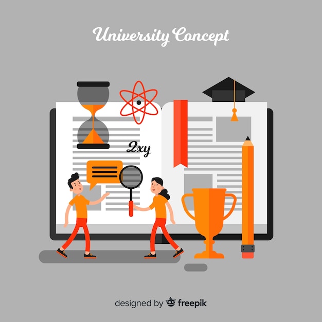 Vector Gratis konsep universitas datar