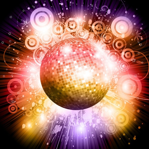 Vector Gratis latar belakang bola disko