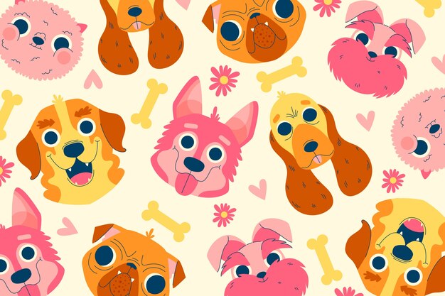 Latar belakang datar untuk perayaan hari anjing internasional