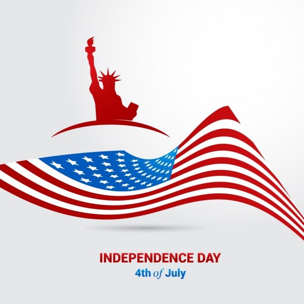 Vector Gratis latar belakang hari kemerdekaan amerika