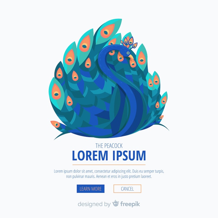 Vector Gratis latar belakang merak yang indah