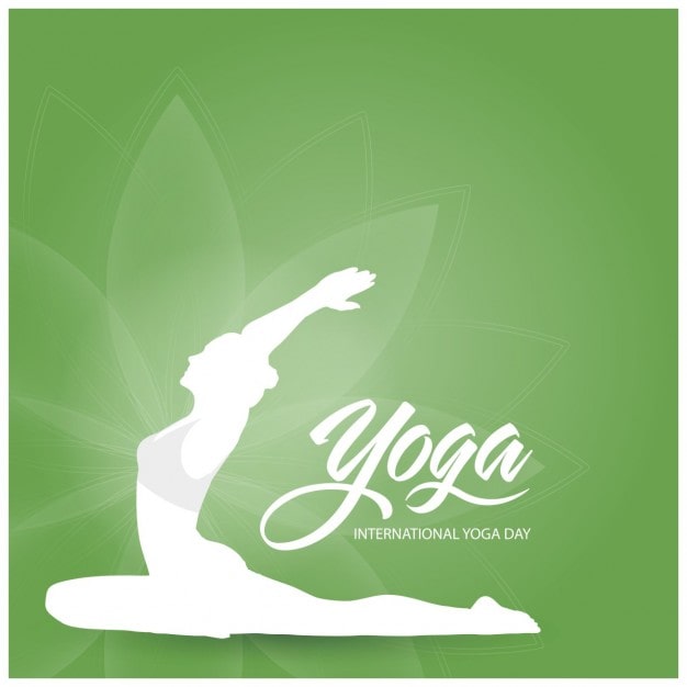 Vector Gratis latar belakang yoga hijau
