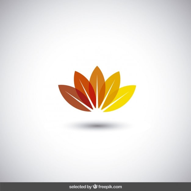 Vector Gratis logo abstrak yang dibuat dengan daun