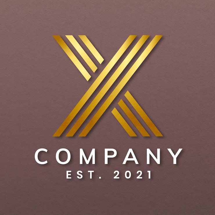 Vector Gratis logo bisnis elegan dengan desain huruf x