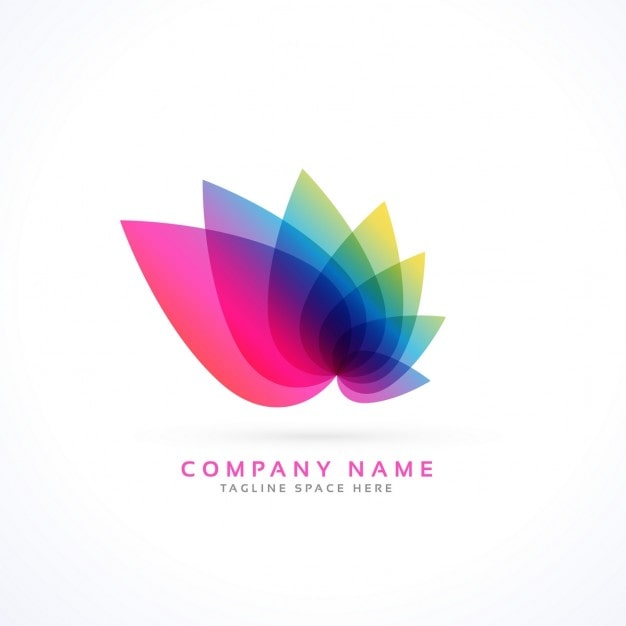 Vector Gratis logo dengan daun abstrak