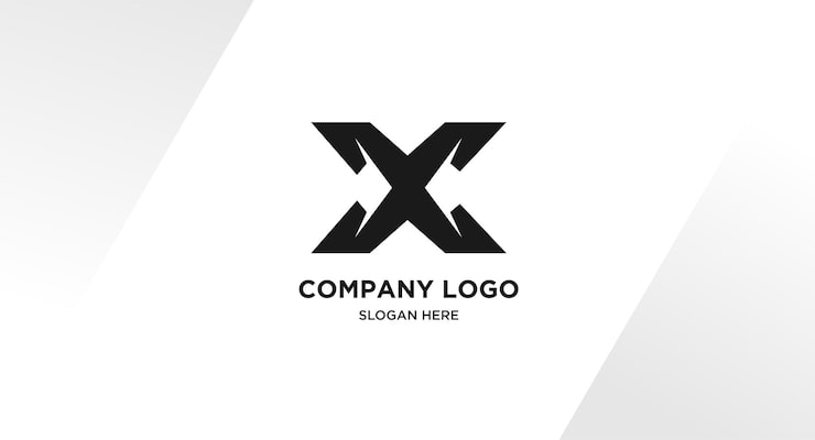 Vector Gratis logo perusahaan hitam putih dengan latar belakang putih