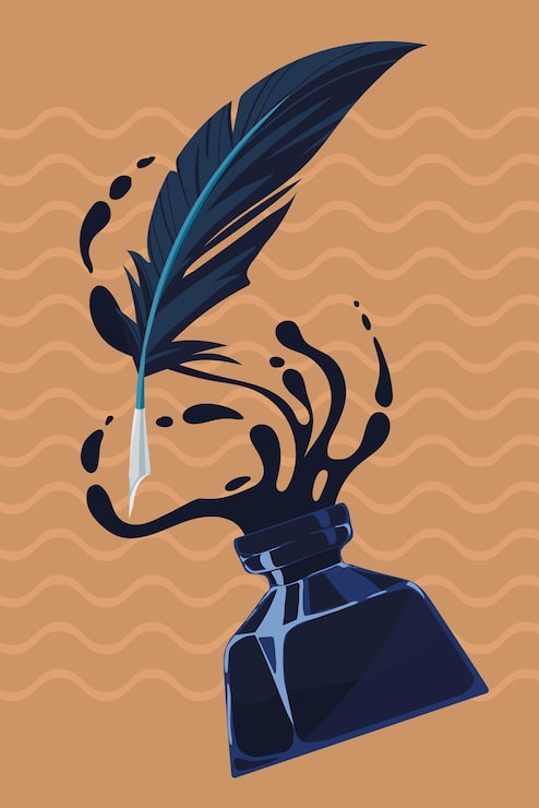 Vector Gratis pena dan tinta kuno