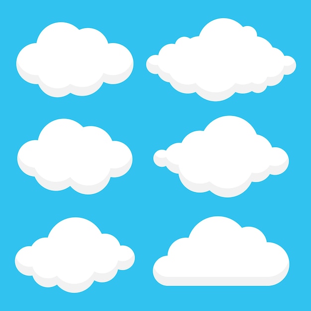 Vector Gratis set awan putih