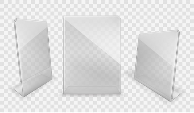 Vector Gratis set display meja akrilik
