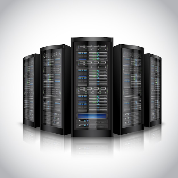 Vector Gratis set server jaringan