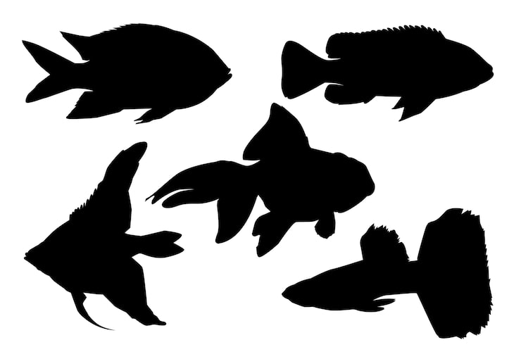 Vector Gratis set siluet hewan desain datar