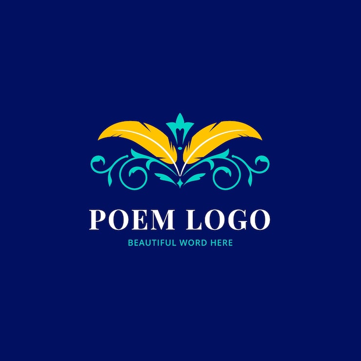 Vector Gratis templat desain logo pena bulu desain datar