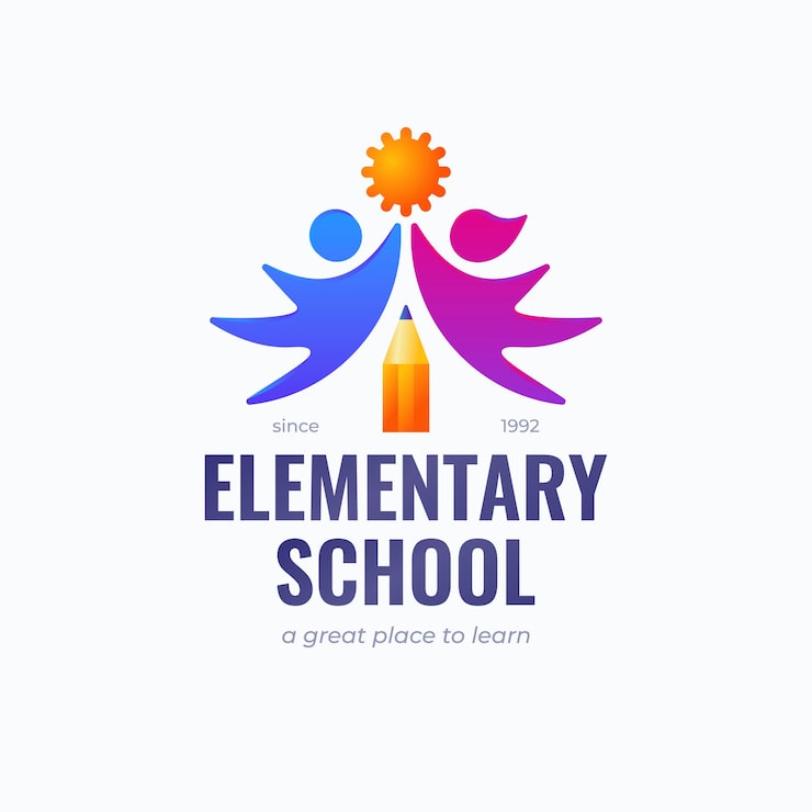 Vector Gratis templat desain logo sekolah gradien