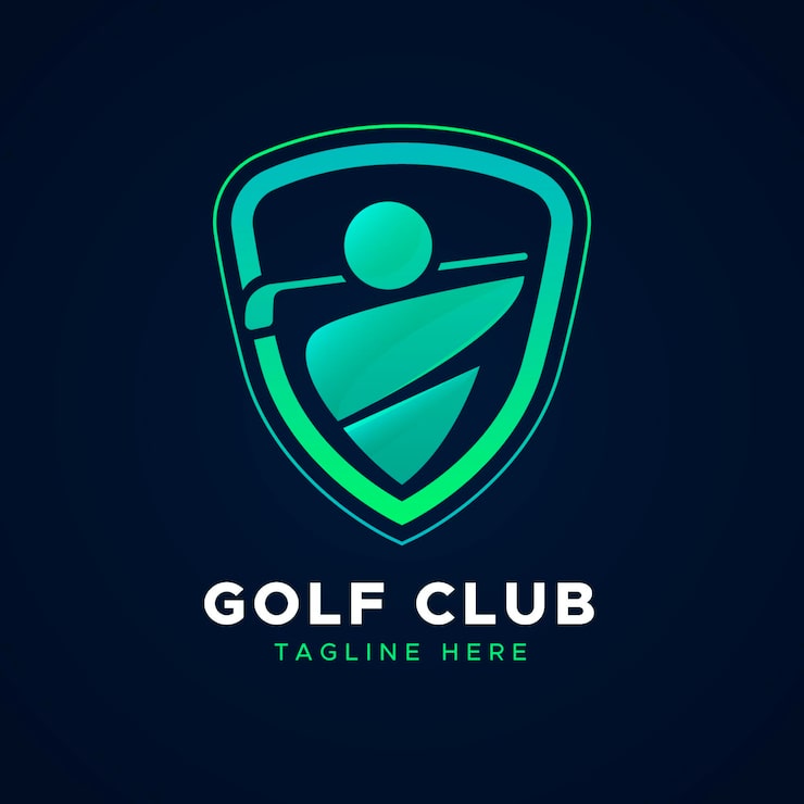 Vector Gratis templat logo golf gradien