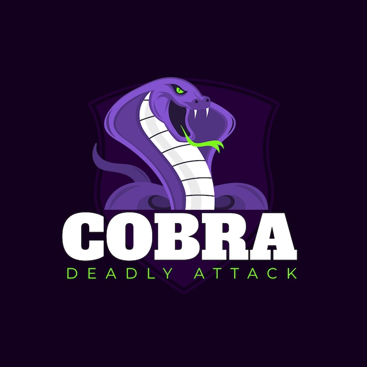 Vector Gratis templat logo kobra digambar tangan