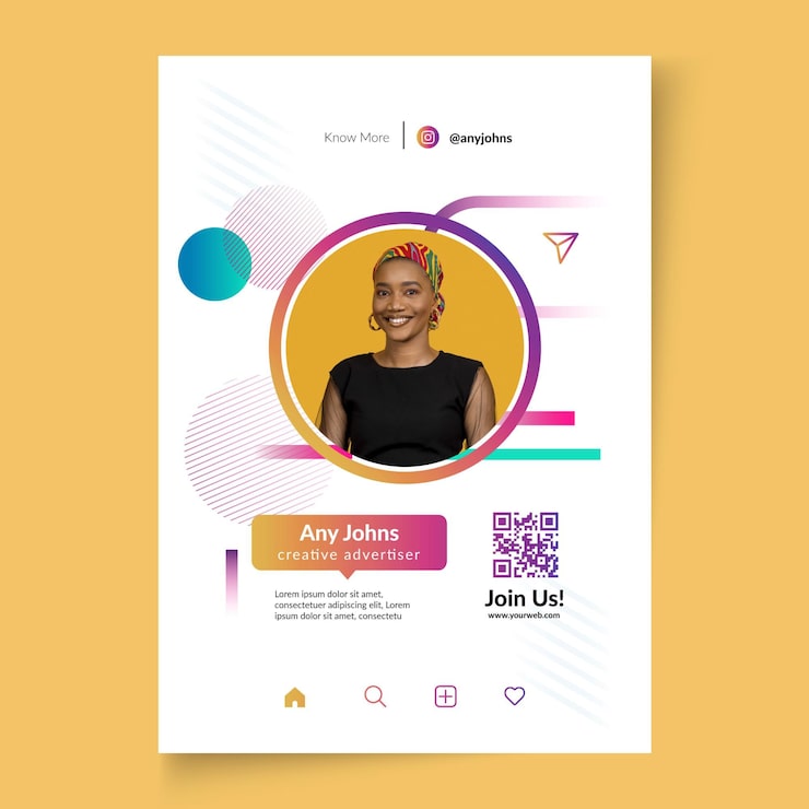Vector Gratis templat poster vertikal pengusaha wanita