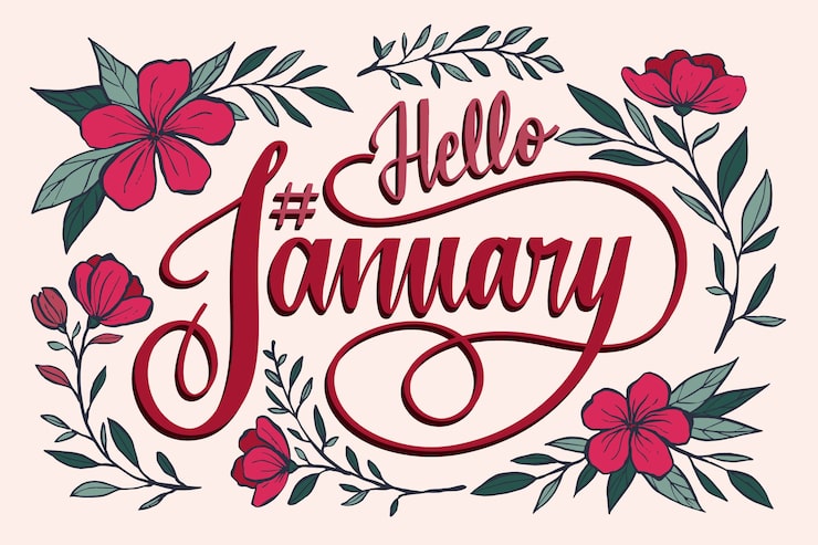 Vector Gratis tulisan tangan bulan januari