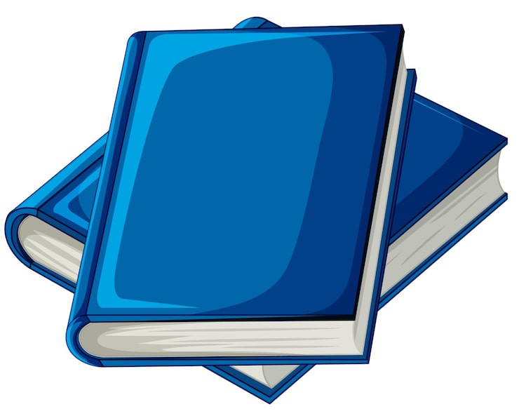 Vector Gratis tumpukan buku biru