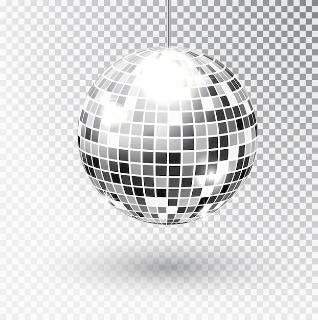 Vector bola disko glitter cermin