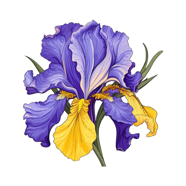 Vector bunga iris desain ilustrasi vektor