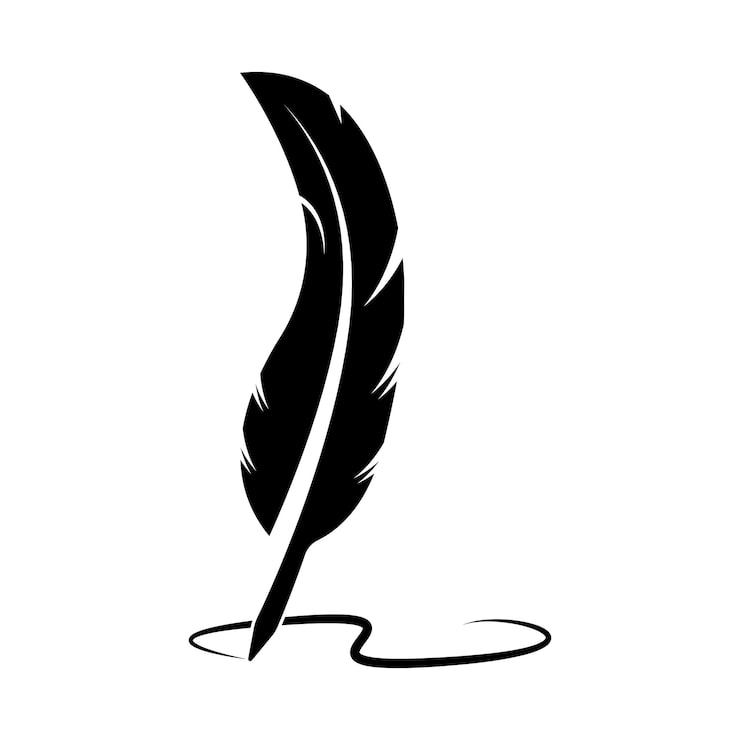 Vector desain templat ilustrasi stok logo pena bulu
