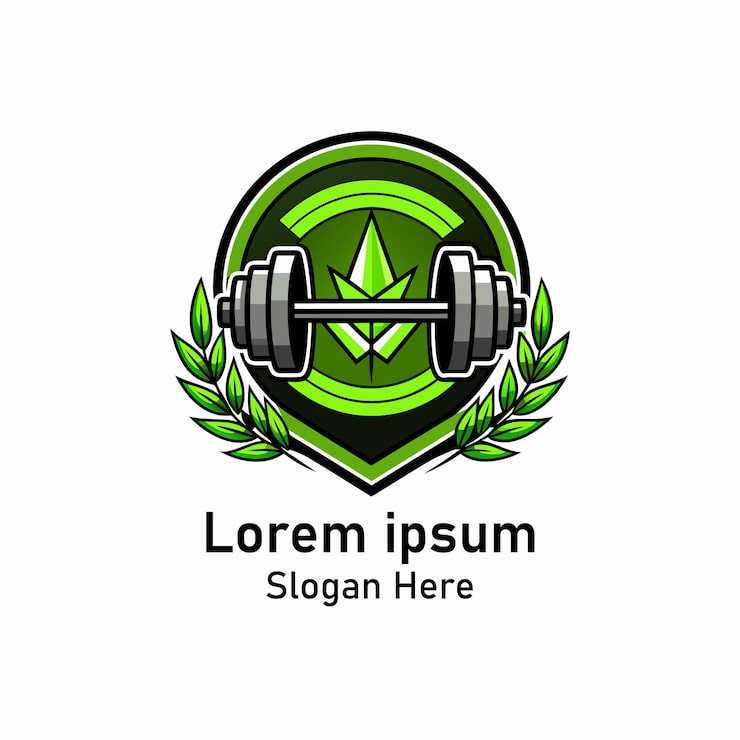 Vector logo gym dengan latar belakang putih