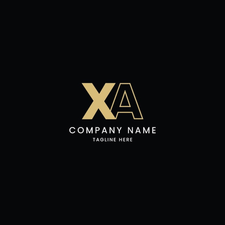 Vector logo ikon huruf alfabet monogram xa