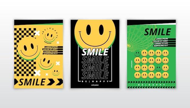 Poster emoji asam datar