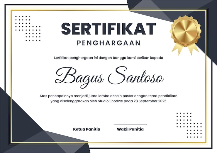 Vector sertifikat kegiatan