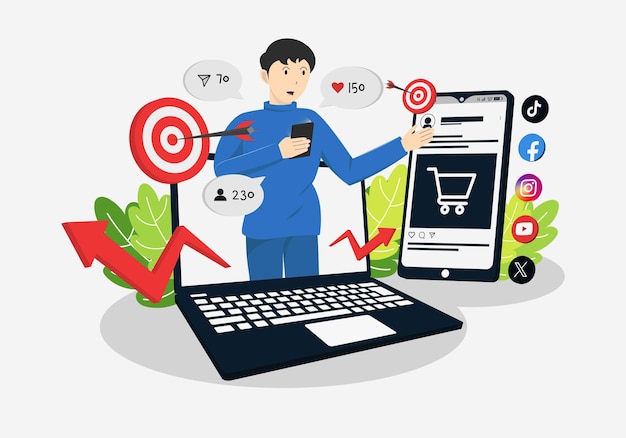 Vector strategi pemasaran digital