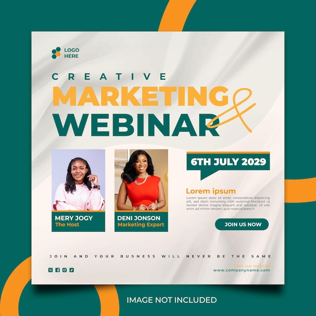Vector webinar dan acara pemasaran online