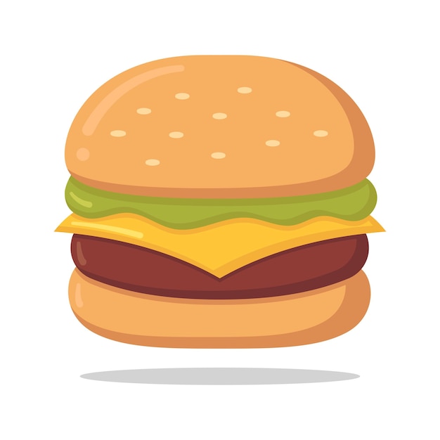Kostenlose Vektor burger im flachen stil