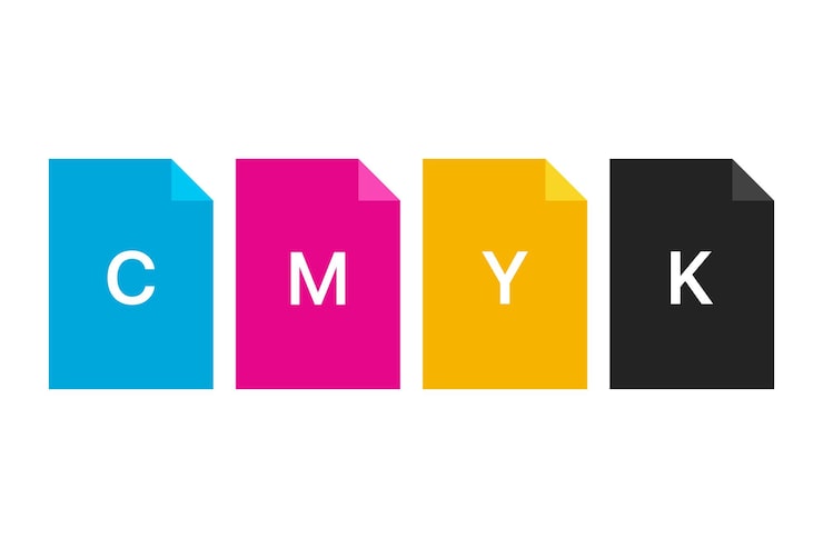 Kostenlose Vektor cmyk-farbseiten