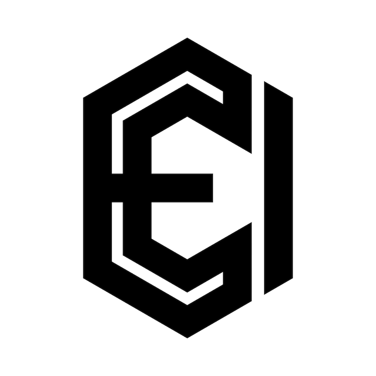 Kostenlose Vektor e-monogramm-kreativbuchstaben-logo-design