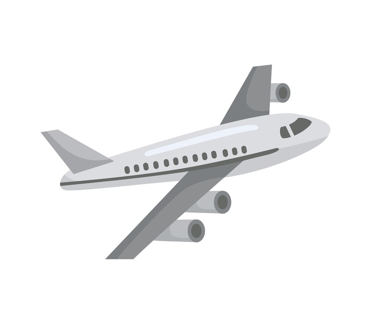 Kostenlose Vektor flugzeug fliegt reisegrau