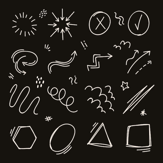 Kostenlose Vektor handgezeichnetes scribble-element