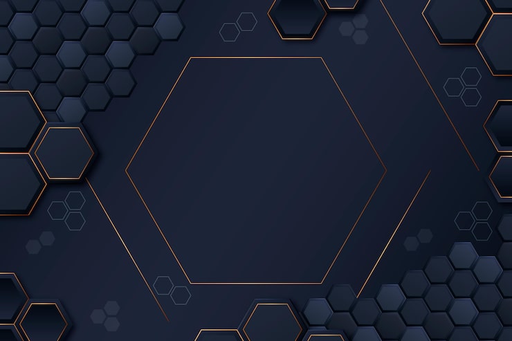 Kostenlose Vektor hexagonaler hintergrund mit gradient