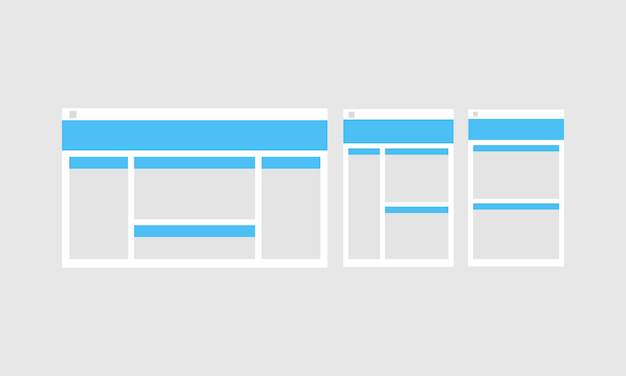Kostenlose Vektor illustration der webdesignschablone