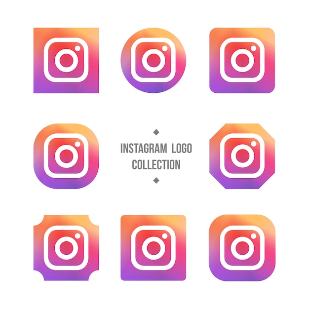 Kostenlose Vektor instagram-logo-sammlung