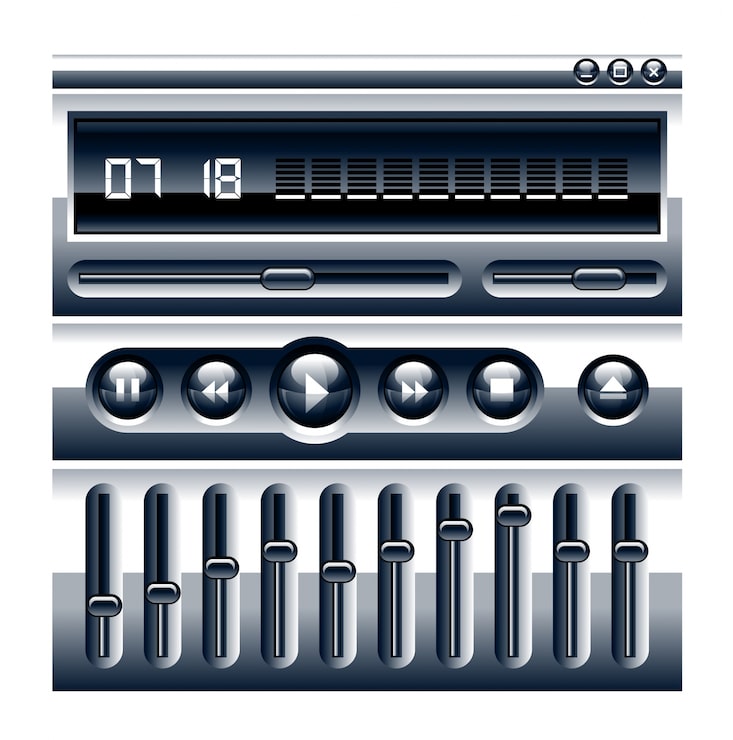 Kostenlose Vektor isolierter musikcontroller