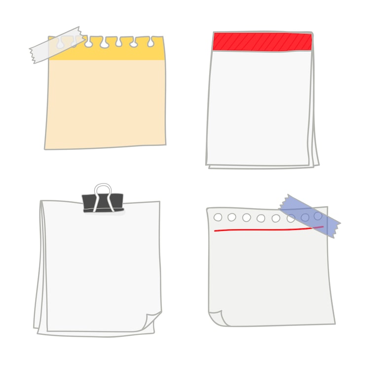Kostenlose Vektor leere briefpapiersammlung