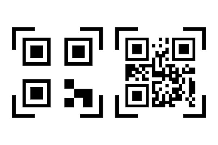 Kostenlose Vektor qr-codesatz